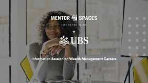 Information Session on Wealth Management at UBS