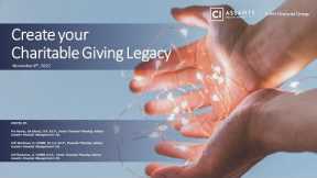Create your Charitable Giving Legacy
