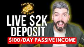 Nov 4th Update: Live $2K Deposit into PGM | Crypto Passive Income Strategy Earns $100 a Day