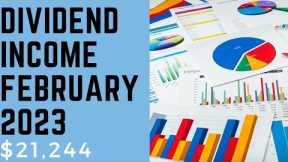 My 21K Dividend Portfolio Dividend Income | February 2023 | Passive Income Dividend Growth Investing