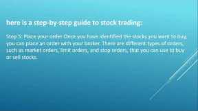 Step-by-Step Guide to Stock Trading: Beginner's Tutorial