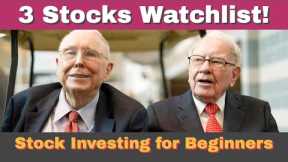 💰📈3 Stocks Next Week! Stock Investing for Beginners