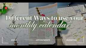 Different Ways To Use Your Monthly Calendar in your Planner #day22 #vlogmas