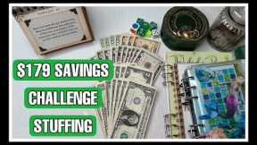 $179 Savings Challenge Stuffing💰/SO Many Challenges/Single Mama/Ep. 402