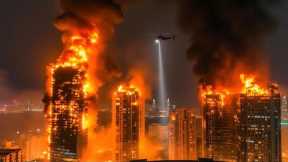 Hong Kong on Fire Now! Tai Po Skyscraper Burns in Flames Causing Mass Evacuation and Panic