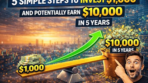 5 Simple Steps to Invest $1,000 and Potentially Grow It to $10,000 in 5 Years (2026 Guide)
