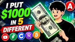 I Put $1000 in 5 Different Investments — Here’s What Happened! 💰